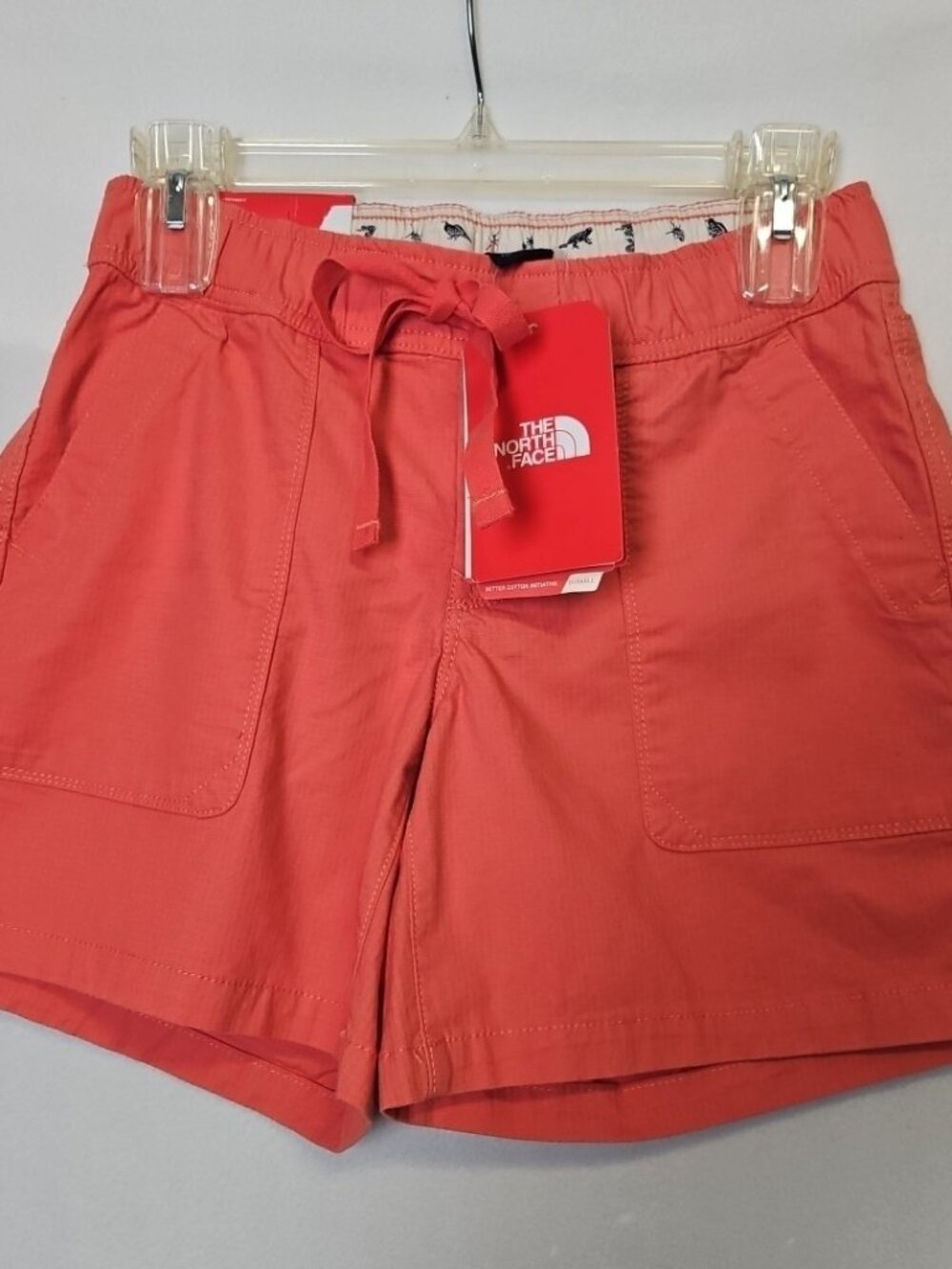 The North Face Womens Rideside Pull-On Shorts Sz XS Lifestyle Spiced Coral New
